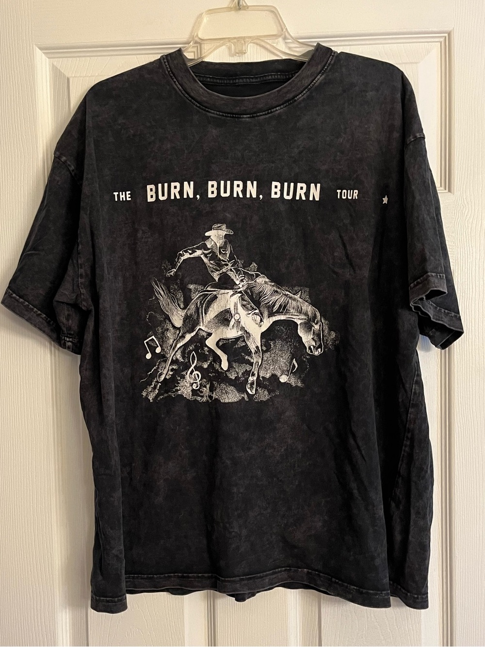 Zach Bryan The Burn, Burn, Burn Tour Men's Gray Graphic Tee